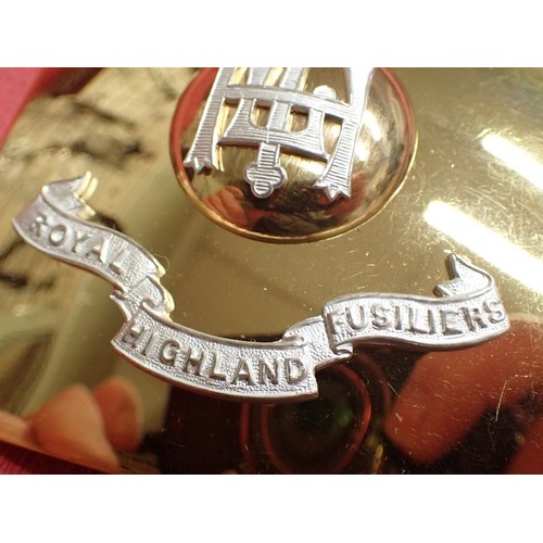 39 - Royal Highland Fusiliers - Officer's Shoulder Belt Plate 

Officers Shoulder Belt Plate. Silvered & ... 