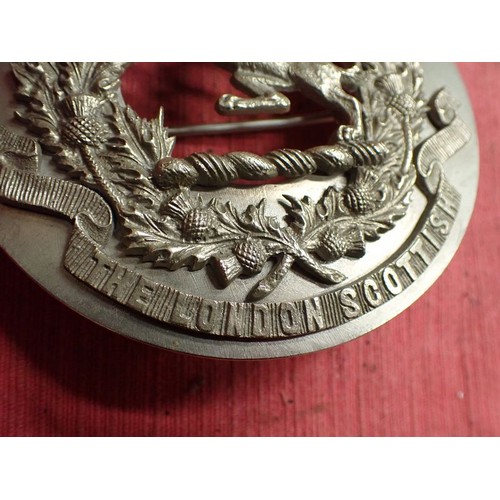 43 - Rare London Scottish 1898 Pattern RSM's Plaid Brooch - Worn By The Regimental Sergeant Major

 Shoul... 
