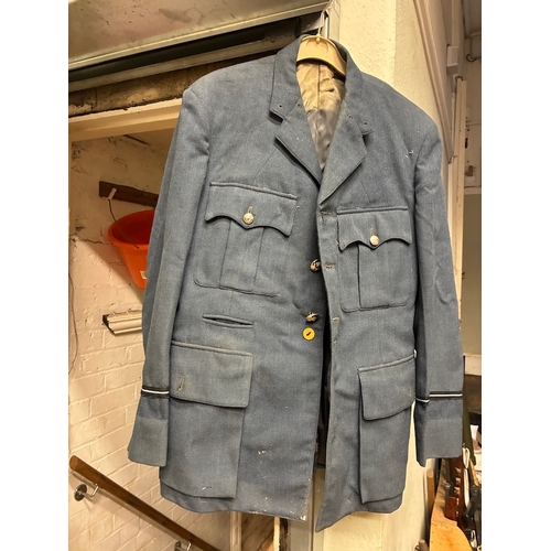 49 - Job Lot of 3 Post WW2 RAF Officers Tunics

One with waist belt, all smallish sizes with moth and oth... 