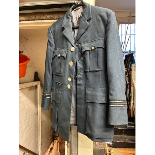 49 - Job Lot of 3 Post WW2 RAF Officers Tunics

One with waist belt, all smallish sizes with moth and oth... 
