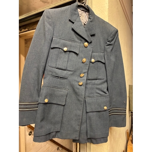 49 - Job Lot of 3 Post WW2 RAF Officers Tunics

One with waist belt, all smallish sizes with moth and oth... 