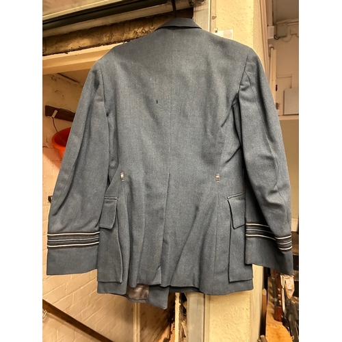 49 - Job Lot of 3 Post WW2 RAF Officers Tunics

One with waist belt, all smallish sizes with moth and oth... 