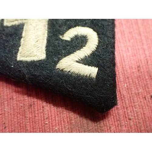 50 - 3rd Reich SS-VT Germania collar tab

Slight darkening to the white thread and light wear. 81 mm acro... 