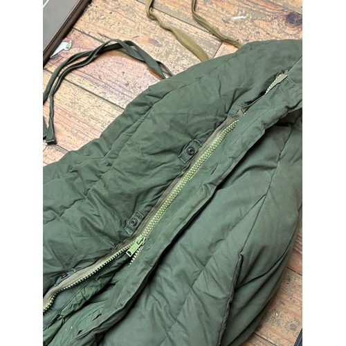52 - 1970's American US Army Sleeping Bag

Good condition - no damage but the zip temperamental - was ful... 