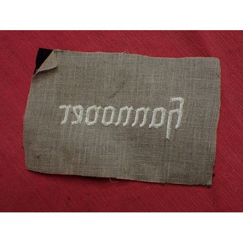54 - 3rd Reich NSDAP drape unit marker for Hannover

Removed from the top left corner of an NSADAP unit d... 