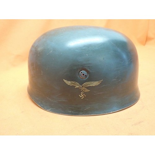 Reenactment, Luftwaffe M38 paratrooper helmet Steel helmet with leather ...