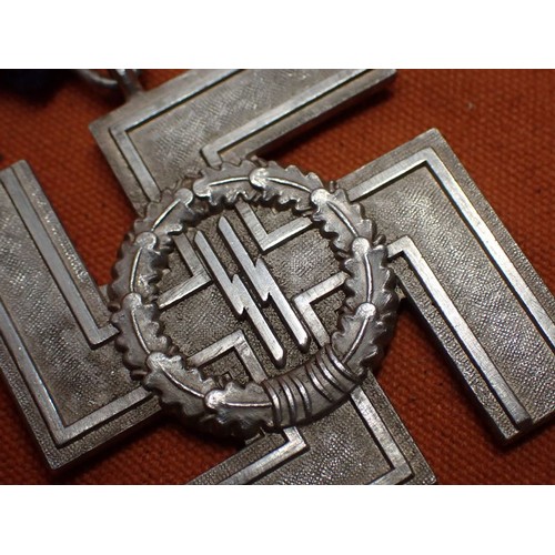 3rd Reich German SS 12 year service cross Silver SS long service cross ...