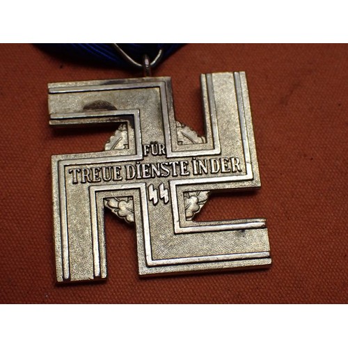 3rd Reich German SS 25 year service cross The very rare gold grade SS ...