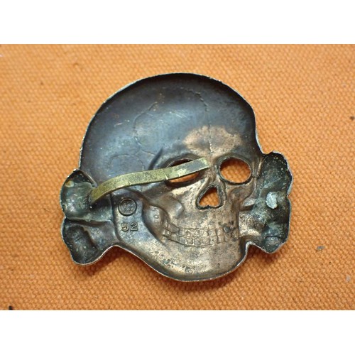 3rd Reich German SS cupal Totenkopf cap badge A rare example made in ...