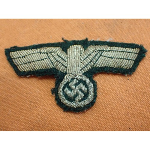 WW2 German Army officers cap eagle Untouched eagle with a nice looking ...
