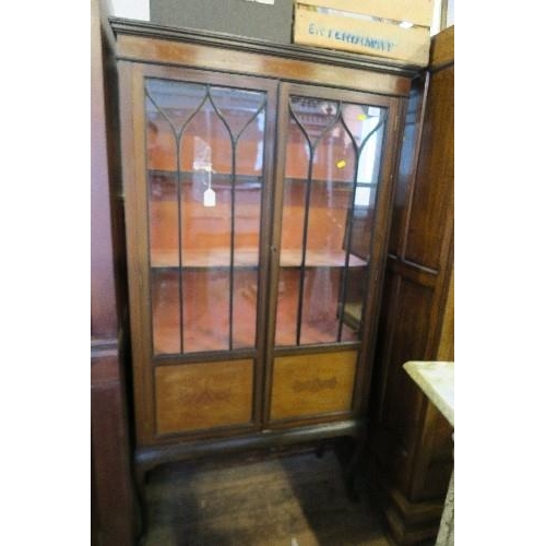 101 - AN EDWARDIAN GLAZED CABINET, WIDTH 36INS X DEPTH 12INS X HEIGHT 66INS