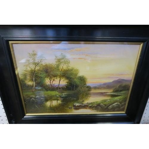 138 - 2 FRAMED RIVER SCENES, SIGNED A WRIGHT, 16IN X 20.5INS AND 20INS X 14.5INS