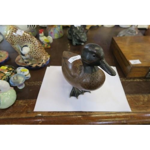 246 - A MODEL OF A DUCK, HEIGHT 8INS X MAX LENGTH 9INS