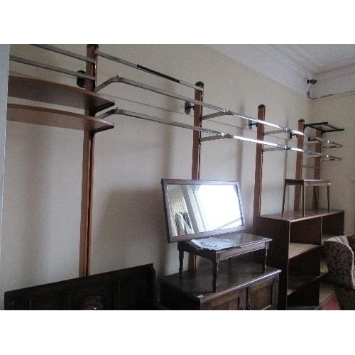 506 - A quantity of display hanging rack system, comprising 14 up-rights, and a quantity of shelves, and c... 