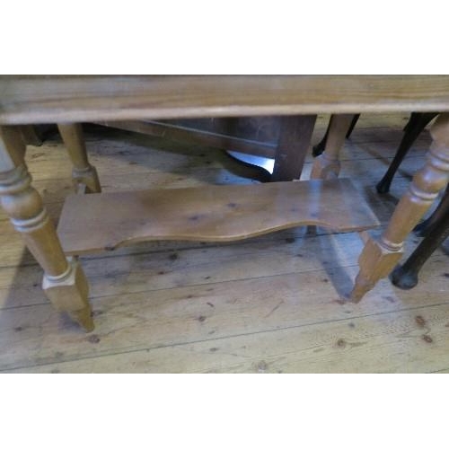 61 - A PINE WASH STAND, WIDTH 33INS X DEPTH 17.5INS X HEIGHT 40.75INS