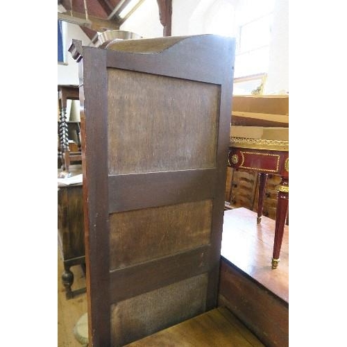 70 - A WALNUT CORNER CABINET, HEIGHT 66INS X MAX DEPTH 40INS