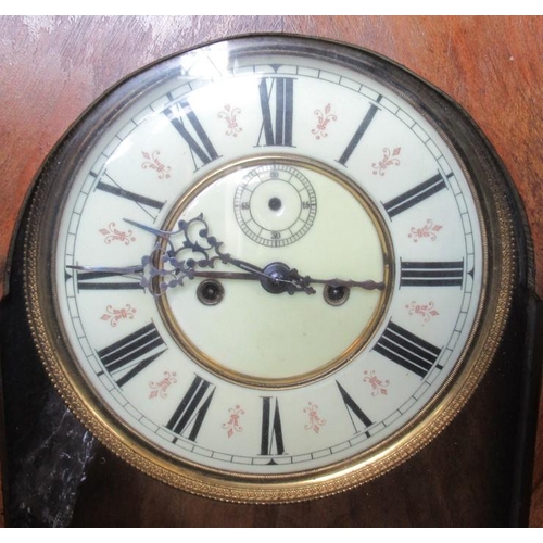 80 - A mahogany cased Vienna style regulator wall clock, with eagle pediment, height 60ins