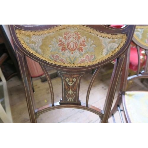 90 - A SET OF FOUR EDWARDIAN CHAIRS