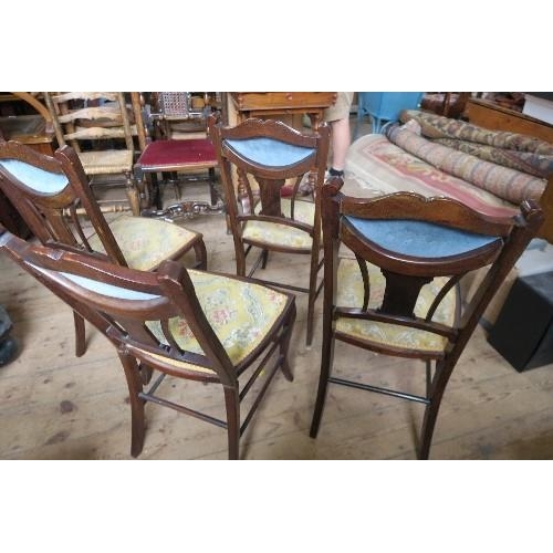 90 - A SET OF FOUR EDWARDIAN CHAIRS