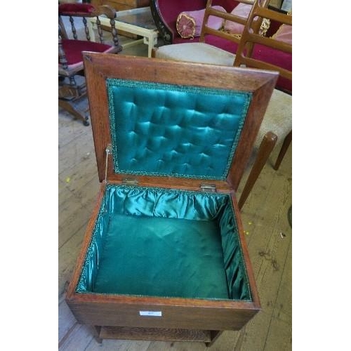 97 - A WORK BOX, WIDTH 14INS X DEPTH 12INS X HEIGHT 20.5INS