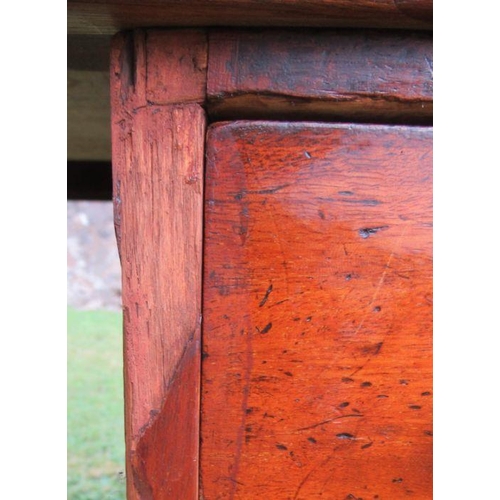 34 - A 19th century mahogany pedestal desk, with tooled leather writing surface, having an arrangement of... 