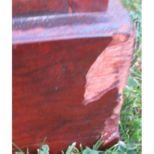 34 - A 19th century mahogany pedestal desk, with tooled leather writing surface, having an arrangement of... 