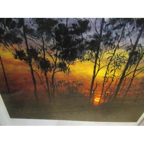 74 - Rolf Harris, limited edition print, 86/195, Darwin Dawn, 34.5ins x 26.5ins (D)