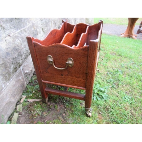 21 - A mahogany Canterbury, width 17ins x height 16.5ins