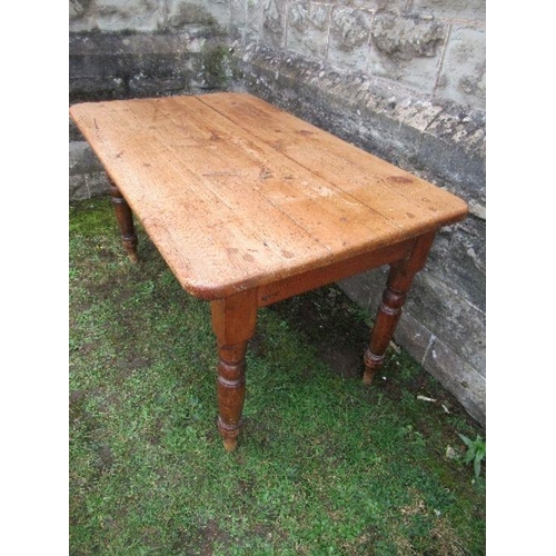 27 - A pine kitchen table, 50ins x 30ins x height 28ins