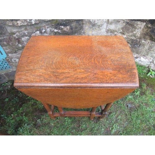 59 - An oak side table, fitted with a frieze drawer, width 29ins x depth 20.5ins x height 28.5ins, togeth... 