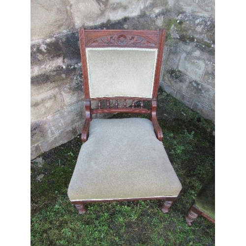 67 - Two Edwardian easy chairs