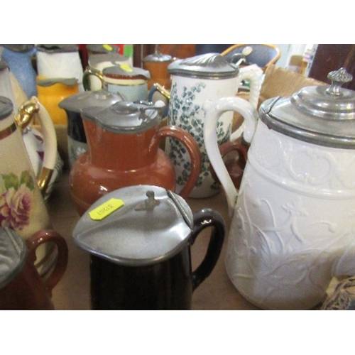 200 - Two boxes of Victorian and later water jugs