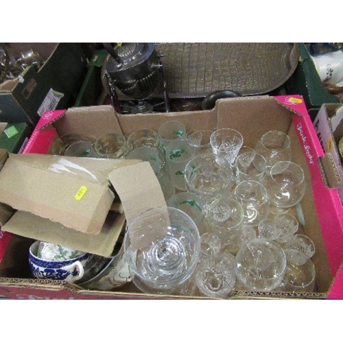 207 - Box of sundry china and glass, to include flatware, etc.