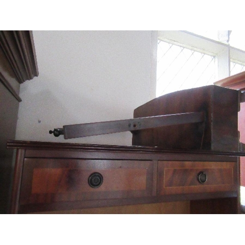 3 - An oak sideboard, together with a nest of tables, a repro cabinet and swing frame toilet mirror