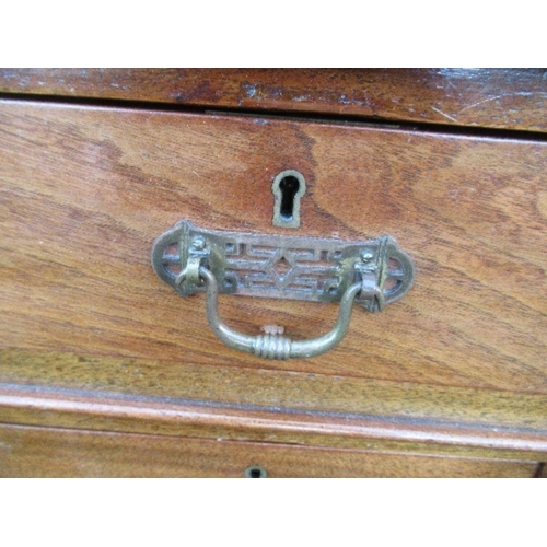 31 - An Edwardian twin pedestal desk, fitted with a central drawer flanked by two short drawers, having t... 