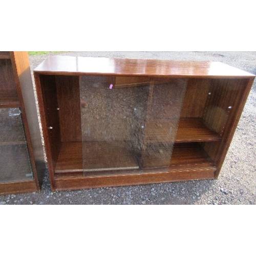 43 - A mahogany set of shelves, width 49ins x height 36ins, together with two sets of Gibbs Furniture she... 