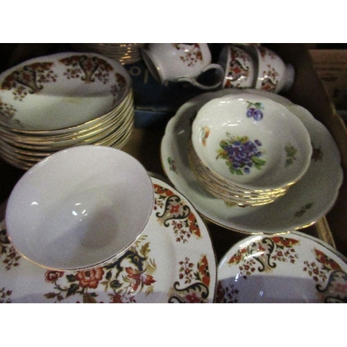 556 - Two boxes of sundry china, etc.