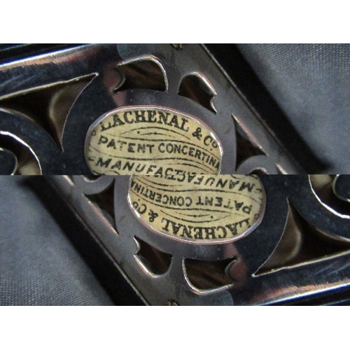 243 - A Lachenal & Co concertina, with 56 buttons