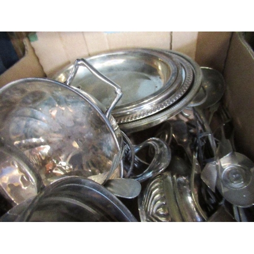 318 - A box of silver plate