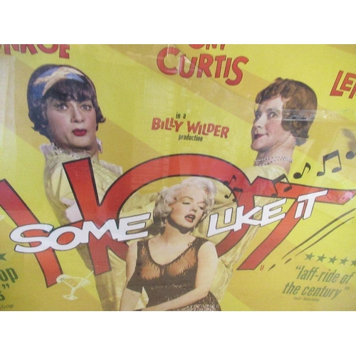 101 - A Some Like it Hot film poster, starring Marilyn Monroe, Tony Curtis and Jack Lemmon, 30ins x 40ins ... 