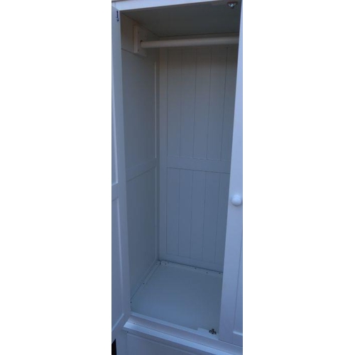 16 - A Cotswold Company modern white panelled wardrobe, fitted with a pair of cupboard doors and drawer t... 