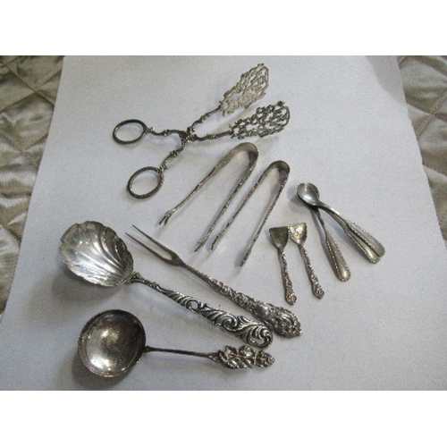 165 - A collection of Swedish and other Continental flatware, to include spoons, ladle, sugar nips etc