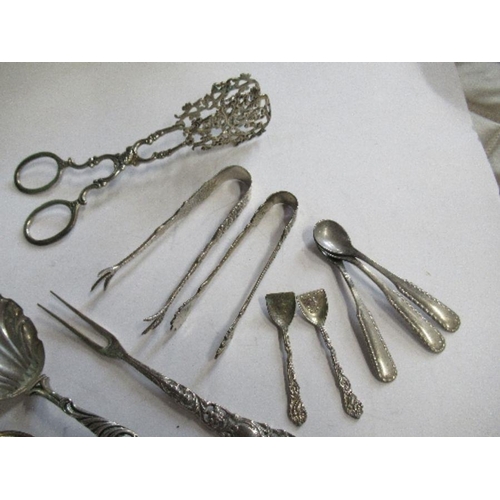 165 - A collection of Swedish and other Continental flatware, to include spoons, ladle, sugar nips etc