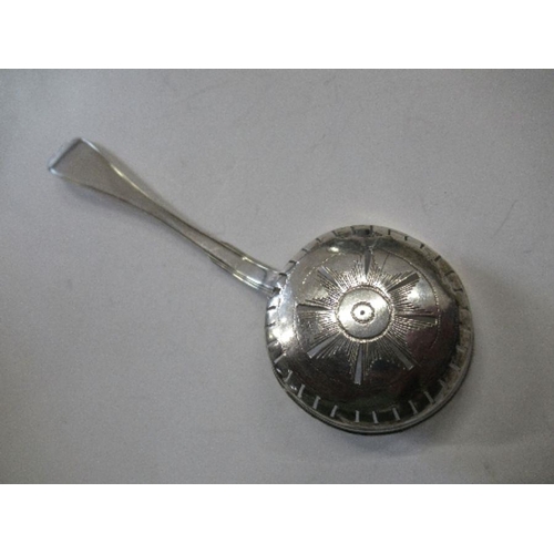 166 - An Antique Swedish silver sifter, dated 1823, together with a Swedish silver ladle 1928, weight 2.5o... 