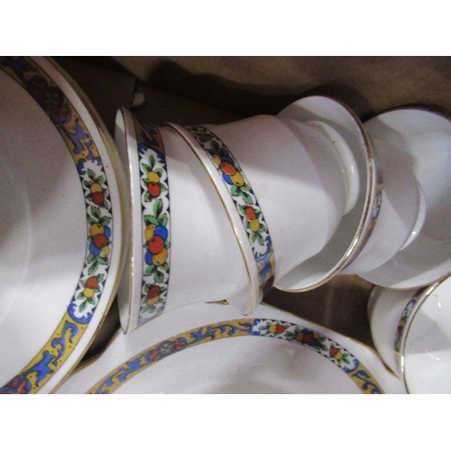 205 - A tea set, collectors plates etc