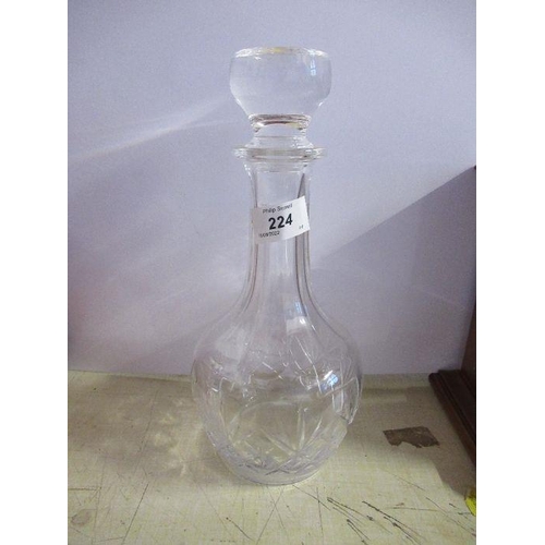 224 - A glass decanter