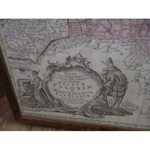 228 - An Antique map, Georgr. Ang Vindel, Mappa Geographica, 19ins x 23ins