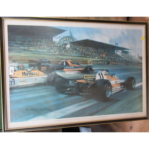 234 - Michael Turner, three colour prints, all of motor racing