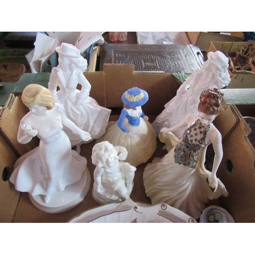 237 - Six porcelain figures, various plates etc