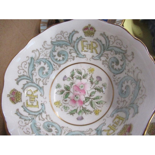 241 - A collection of decorative ceramics, to include a Paragon coronation tea cup and saucer, a Masons ha... 